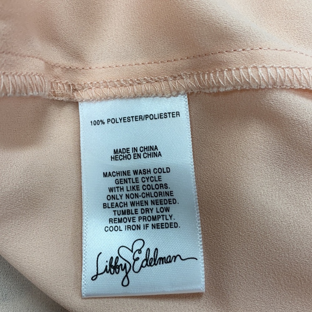 Libby Edelman Short Sleeve Ruffle Blouse Size Med - Picture 9 of 10